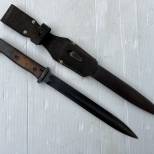 WH Baionnette Mdle 84/98 plaquettes bois et gousset cuir noir 