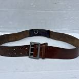 WH Ceinturon officier Boucle deux ardillons cuir marron 