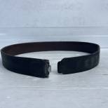 WH Ceinturon troupe cuir noir  crochet alu 
