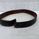 WH Ceinturon troupe cuir noir  crochet fer 