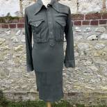WH Chemise troupe Mdle 1943 Aertex gris/vert 