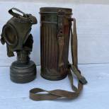 WH Masque de protection Mdle 1938 Camouflé trois tons avec sangles 