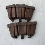 WH Paire de cartouchières 98K Cuir marron 