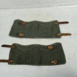 WH Paire de guètres toile verte 