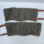 WH Paire de guètres toile verte 