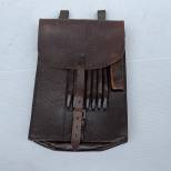 WH Porte cartes Mdle 1937 Cuir grenelé marron foncé 