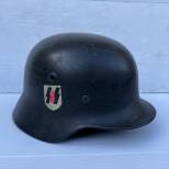 WSS Casque Mdle 1940 Un insigne et jugulaire cuir 