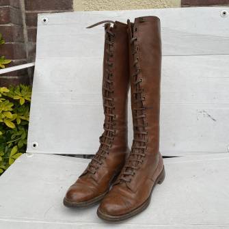 Bottines cuir marron shop lacets