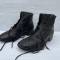 Canada Paire de brodequins troupe cuir noir 