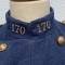 Capote Mdle 1877 S/officier Infanterie Drap Gris de fer bleuté 