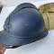 Casque Adrian Mdle 1915 Artillerie et couvre casque en toile kaki clair 