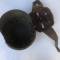 Casque Mdle 1935 1er type  Pastille Mdle 37 Tankiste  