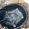 Casque MKII peinture marron , filet et pansements individuels 