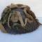Casque MKIII Peinture marron , filet et toiles de jute 