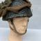Casque Parachutiste MKII Jugulaire toile , filet et toile de jute