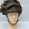 Casque Parachutiste MKII Jugulaire toile , filet et toile de jute