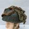 Casque Parachutiste MKII Jugulaire toile , filet et toile de jute