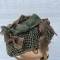 Casque Parachutiste MKII jugulaire toile , filet et toiles de jute 
