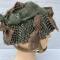 Casque Parachutiste MKII jugulaire toile , filet et toiles de jute 