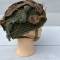Casque Parachutiste MKII Jugulaires toile , filet et toiles de jute 