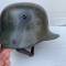 Casque 'Stahlhelm ' Mdle 1916 Camouflé 3 tons Feldgrau, marron , vert et jugulaire cuir noir 