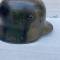 Casque 'Stahlhelm ' Mdle 1916 Camouflé 3 tons Feldgrau, marron , vert et jugulaire cuir noir 