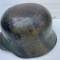 Casque 'Stahlhelm ' Mdle 1916 Camouflé 3 tons Feldgrau, marron , vert et jugulaire cuir noir 