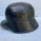 Casque 'Stahlhelm ' Mdle 1916 Camouflé 3 tons Feldgrau, marron , vert et jugulaire cuir noir 