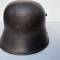 Casque 'Sthalhelm' Mdle  1916 et jugulaire cuir noir 