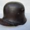 Casque 'Sthalhelm' Mdle  1916 et jugulaire cuir noir 