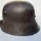 Casque 'Sthalhelm' Mdle  1916 et jugulaire cuir noir 