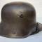 Casque 'Sthalhelm' Mdle  1916 et jugulaire cuir noir 