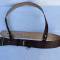 Ceinturon baudrier officier cuir marron 