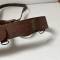 Ceinturon baudrier officier cuir marron 