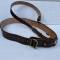 Ceinturon baudrier officier cuir marron 