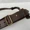Ceinturon baudrier officier cuir marron 