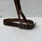 Ceinturon baudrier officier cuir marron 