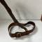 Ceinturon baudrier officier cuir marron 