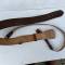 Ceinturon baudrier officier cuir marron 