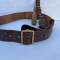 Ceinturon baudrier officier cuir marron 
