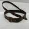 Ceinturon baudrier officier cuir marron 