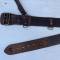 Ceinturon baudrier officier cuir marron 