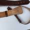 Ceinturon baudrier officier cuir marron 