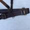 Ceinturon baudrier officier cuir marron 