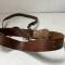 Ceinturon baudrier officier cuir marron 