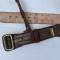 Ceinturon baudrier officier cuir marron 