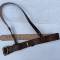 Ceinturon baudrier officier cuir marron 