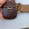 Ceinturon baudrier officier cuir marron 