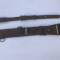 Ceinturon baudrier officier cuir marron foncé 