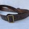 Ceinturon baudrier officier cuir marron foncé 